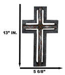 Rustic Western Layered Rust Finish Crossed Ropes Wall Cross Christian Plaque