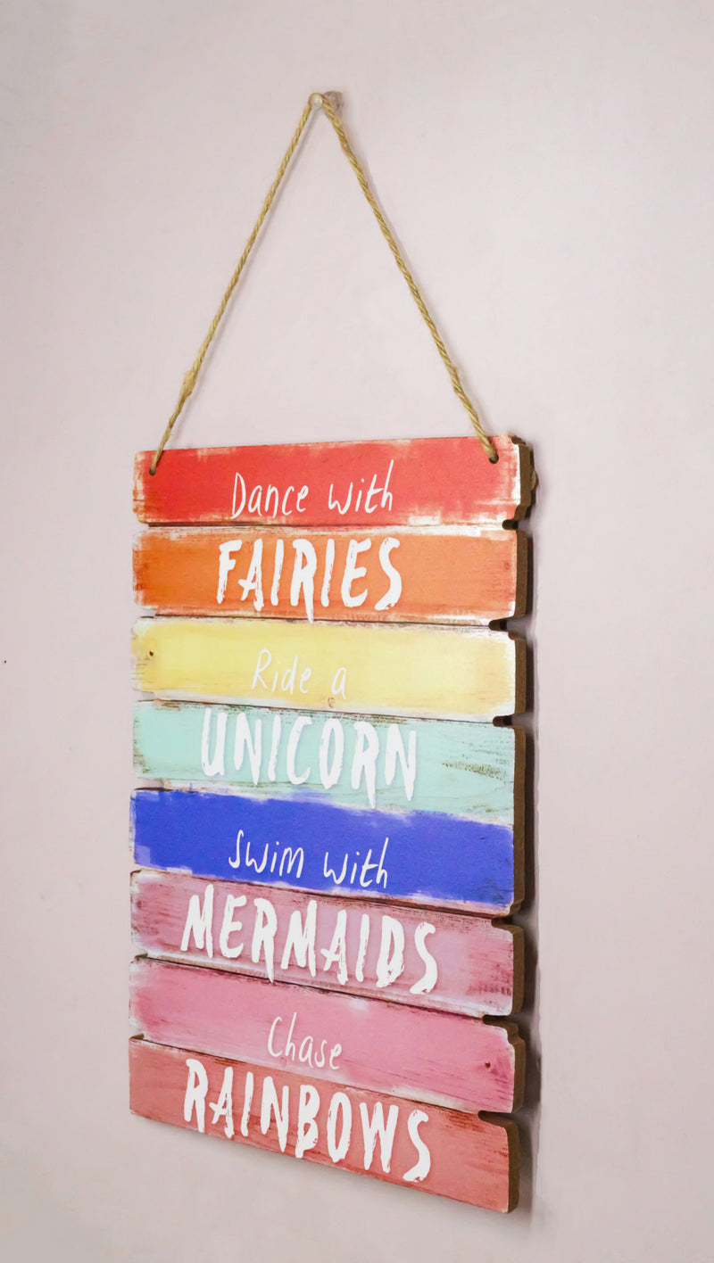 Dance With Fairies Ride A Unicorn Swim With Mermaids Chase Rainbows Wall Decor