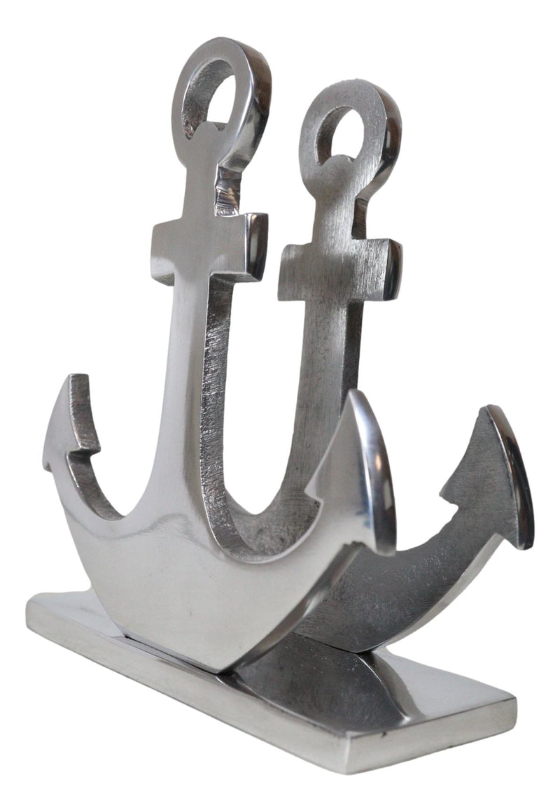Aluminum Sailor Marine Sea Ship Anchor Decorative Paper Napkin Holder Sculpture