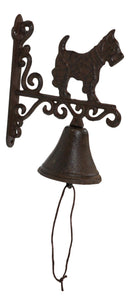 Cast Iron Rustic Vintage Western Scottish Terrier Dog Door Wall Dinner Yard Bell