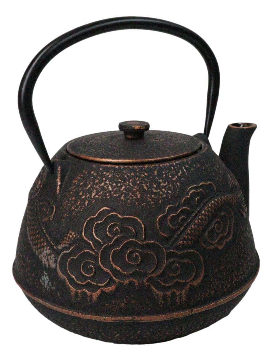 Bonrze Oriental Dragon Design Large Cast Iron Tetsubin Teapot 40oz Tea Pot