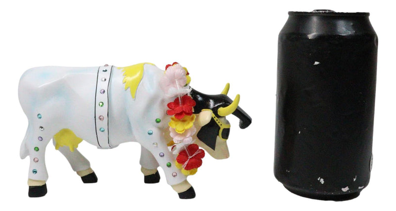 Cow Parade King of Rock N Roll Cow In White Jumpsuit Collector's Figurine