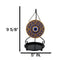 Evil Eye with Mandala Floral Scroll Round Medallion Backflow Incense Cone Burner