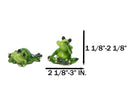 Set of 4 Whimsical Green Pond Frogs in Multiple Poses Decorative Figurines