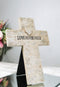 Rustic Inspirational Tuscany Vintage Love Never Fails Heart Relief Wall Cross