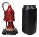Red Robe Santa Muerte With Scythe Patroness Of Love And Romance Figurine 5"H