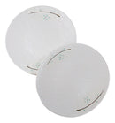 Set Of 6 Modern Yukino Hana Snowflakes Melamine Large Round Dinner Plates 11"D