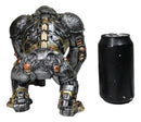 Steampunk Gearwork Cyborg Metallic Primate Silverback Gorilla Kong Figurine