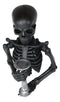 De Mortuis Hallow Impaled Grinning Bone Skeleton Wall Candleholder Sculpture 18"