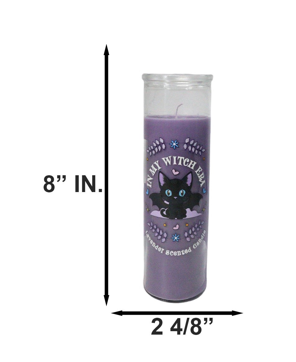Halloween Magic Of Whiskers and Wings Lavender Scented Black Cat Tube Candle