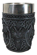 Set Of 2 Gothic Fantasy Moon Voyage Of The Dragon Celtic Knotwork Shot Glasses
