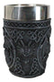 Set Of 2 Gothic Fantasy Moon Voyage Of The Dragon Celtic Knotwork Shot Glasses