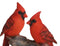 Wildlife Nature 2 Northern Red Cardinal Birds Perching On Branch Figurine