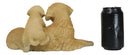 Realistic Golden Retriever Mother Cuddling With Puppy Canine Family Figurine