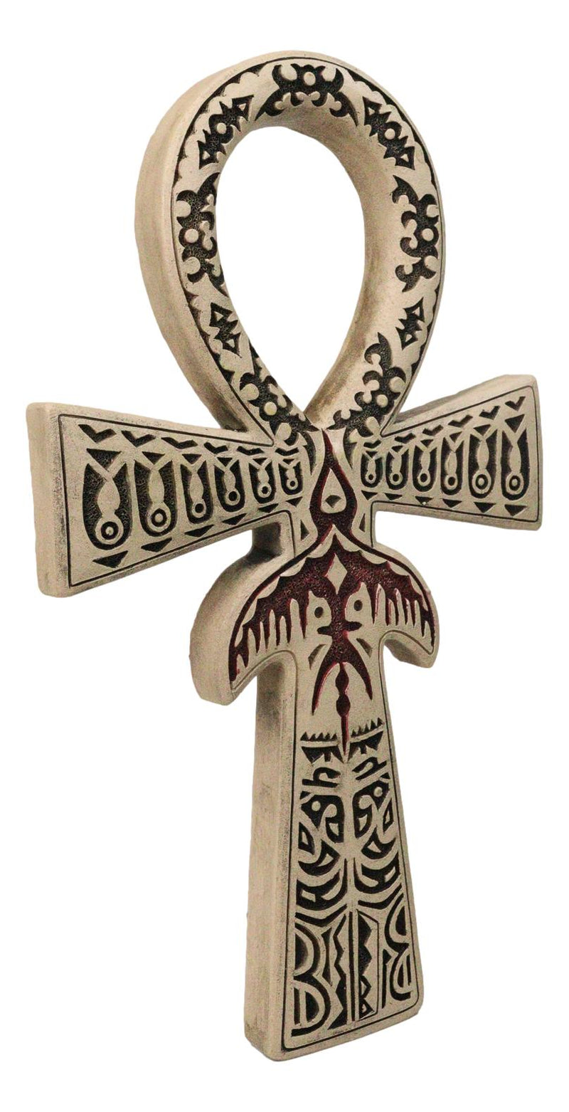 Ancient Egyptian Crux Ansata Ankh Key Horus Hieroglyphs Wall Decor Sculpture