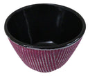 Pack Of 4 Magenta With Silver Hues Cast Iron Tetsubin Textured Tea Cups 3oz