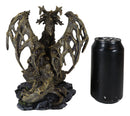 Forest Tree Ent Greenman Dendritic Dragon with Red Blood Moon Eyes Figurine