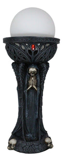 Ghastly Illumination Sinister Skeleton Grim Reapers Sculptural Table Orb Lamp