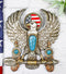 Southwestern American Flag Eagle With Turquoise Rocks Feathers Arrows Wall Decor
