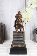 Equestrian Racing Galloping Horse with Jockey Bronze Electroplated Figurine