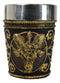 Set Of 2 Occultic Pagan Pentagram Sigil Of Baphomet Sabbatic Goat Shot Glasses