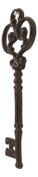 Set of 6 Rustic Vintage Cast Iron Antique Heart Scroll Victorian Keys Wall Decor