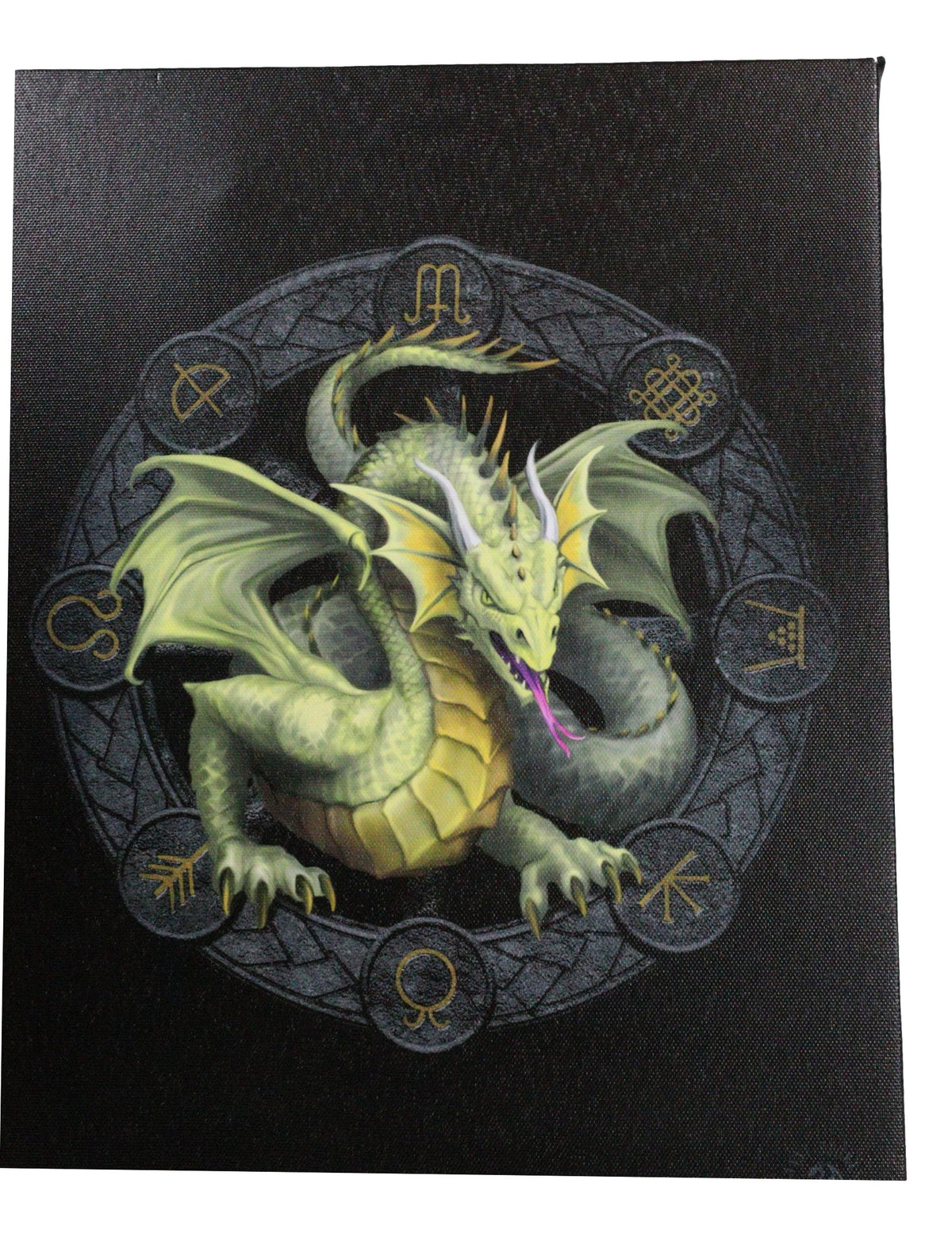 Anne Stokes Mabon Drake Sabbats Wheel of The Year Dragon Canvas Wall Decor - Ebros Gift