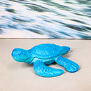 Pack Of 2 Blue Patina Cast Iron Sea Turtle Tortoise Hatchling 4"L Figurines