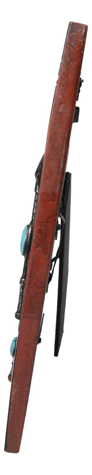 Southwest Boho Native Indian Turquoise Arrows Faux Wooden 4"X6" Picture Frame