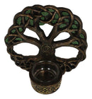 Wiccan Celtic Knotwork Tree Of Life Votive Candleholder Wall Sconce Plaque Decor