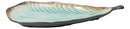 Green Midori Kannyu Collection Ceramic Leaf Shaped Large Serving Platter 16"L