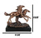 Large 11"L Rustic Western 2 Running Wild Equine Horses Bronzed Resin Statue