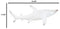 Nautical Ocean Marine Great White Shark Swimming Antiqued White Figurine 19.5"L