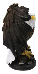 Patriotic American Bald Eagle Figurine With Wings Spread Wildlife Sculpture