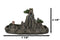 Feng Shui Zen Mountain Range Buddhist Pagoda Temple Backflow Cone Incense Holder