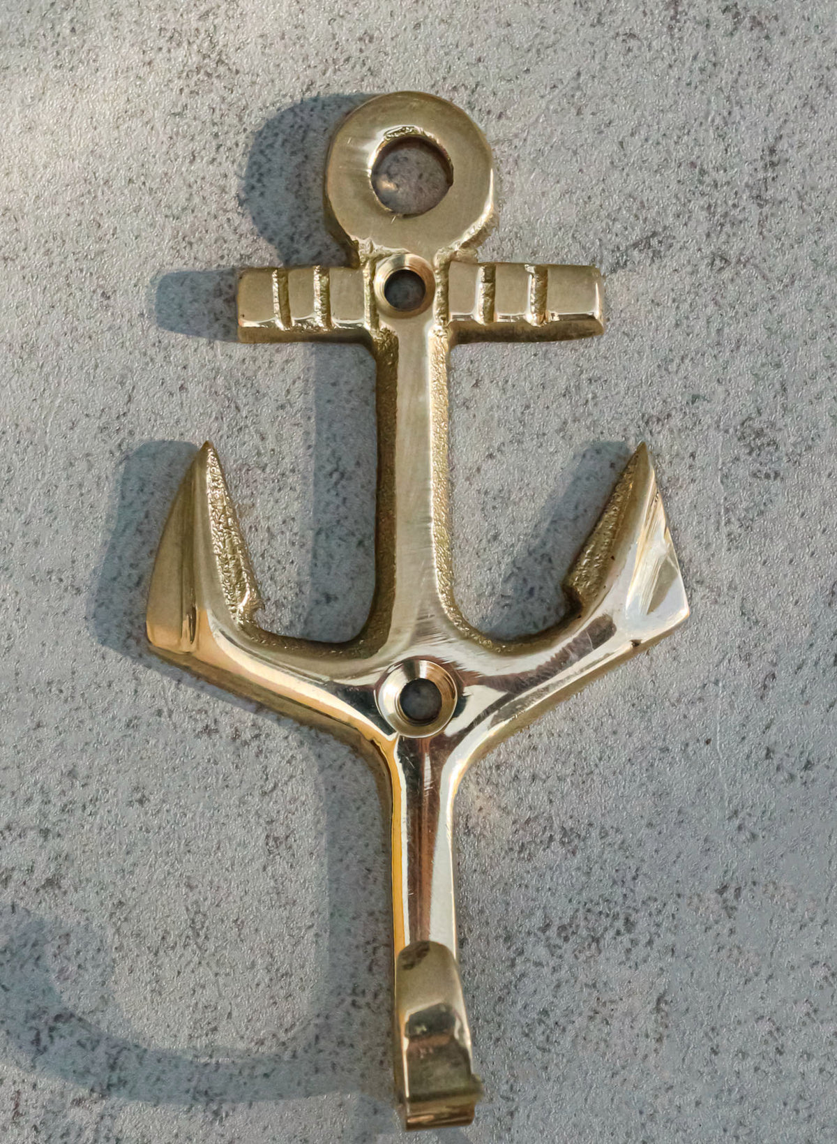 Set of 2 Brass Vintage Maritime Sailor Nautical Ocean Sea Ship Anchor Wall Hooks
