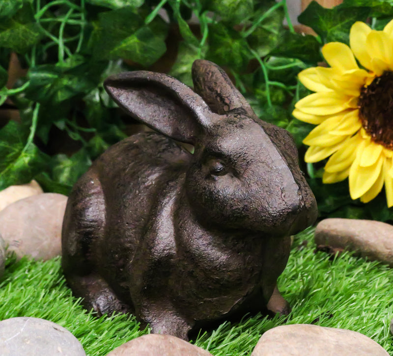 Rustic Vintage Cast Iron Whimsical Bunny Rabbit Abstract Taxidermy Figurine