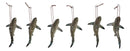 Set Of 6 Great White Sharks Ocean Marine Wall Hanging Decor Tree Ornaments