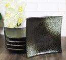 Pack Of 5 Charcoal Grey Hakumu Collection Square Appetizer Dessert Salad Plates