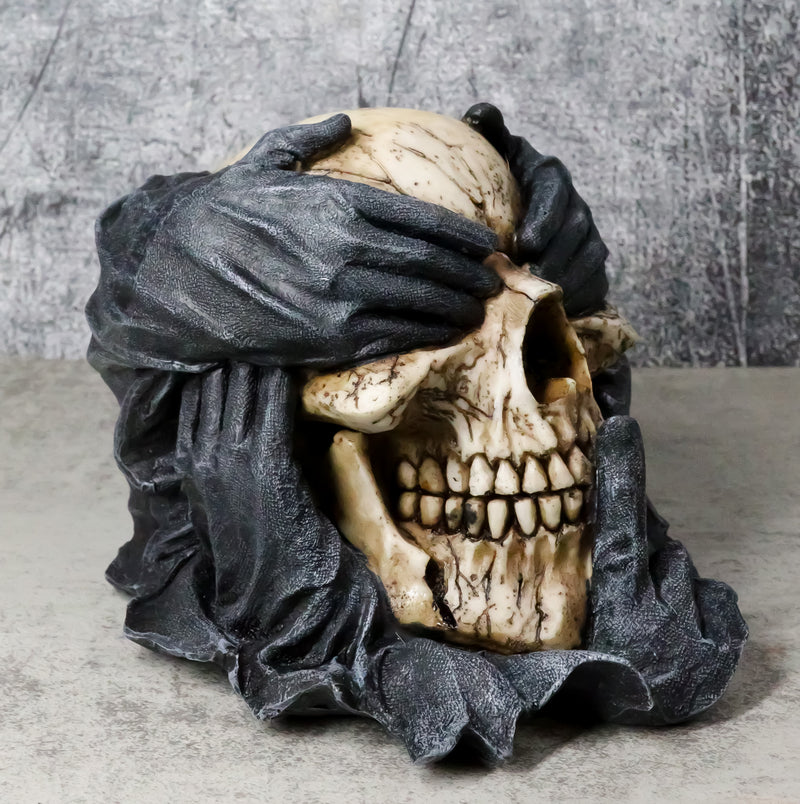 See Hear Speak No Evil Skull Deathly Gallows Gothic Grim Pantomime Figurine