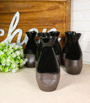 Pack Of 6 Made In Japan Black Matte And Glossy Wine Sake Tokkuri Bottle Flasks