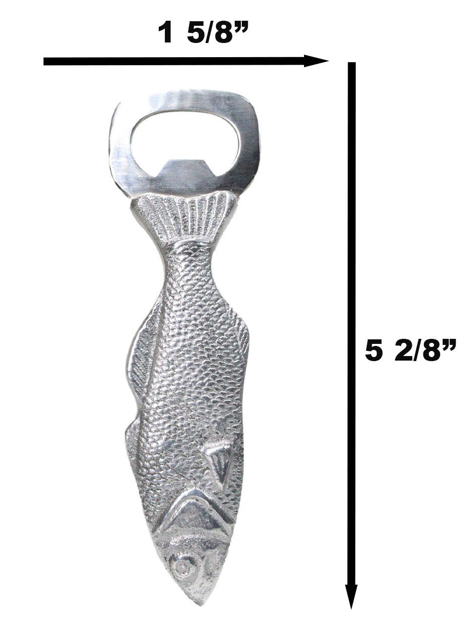 Pack Of 4 Nautical Marine Grouper Fish Aluminum Hand Glass Beer Bottle Openers