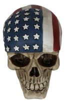 Independence Day Patriotic US Flag Stars And Stripes Skull Bandana Figurine