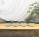 Set of 4 Artistic Blue Sky Stars Seikai Porcelain 1.25oz Ochoko Yuzu Cups