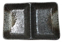 Pack Of 6 Ceramic Hakumu Soy Sauce Or Condiment Saucer Dish With 2 Compartments