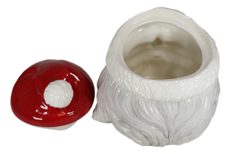 Whimsical North Pole Jolly Santa Claus Christmas Ceramic Cookie Jar Figurine