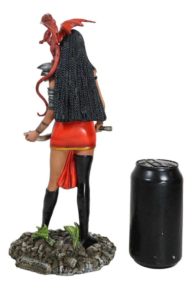Tribal Warrior Ebony Princess Adaeze The Dragon Witch Holding Sickle Statue
