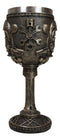Mechanics Engineering Motohead Aviator Pilot Skeleton Cranium Skull Wine Goblet