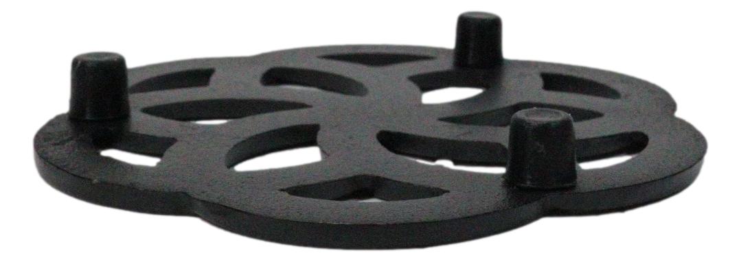 Floral Scroll Geometry Traditional Cast Iron Metal Tetsubin Teapot Trivet Stand