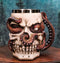 Marine Cthulhu Octopus Hiding In Skull Crevices Tentacles Arm Handle Coffee Mug